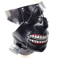 Handcrafted Genuine Leather Zipper Mouth Mask with Elastic Zipper Enclosure